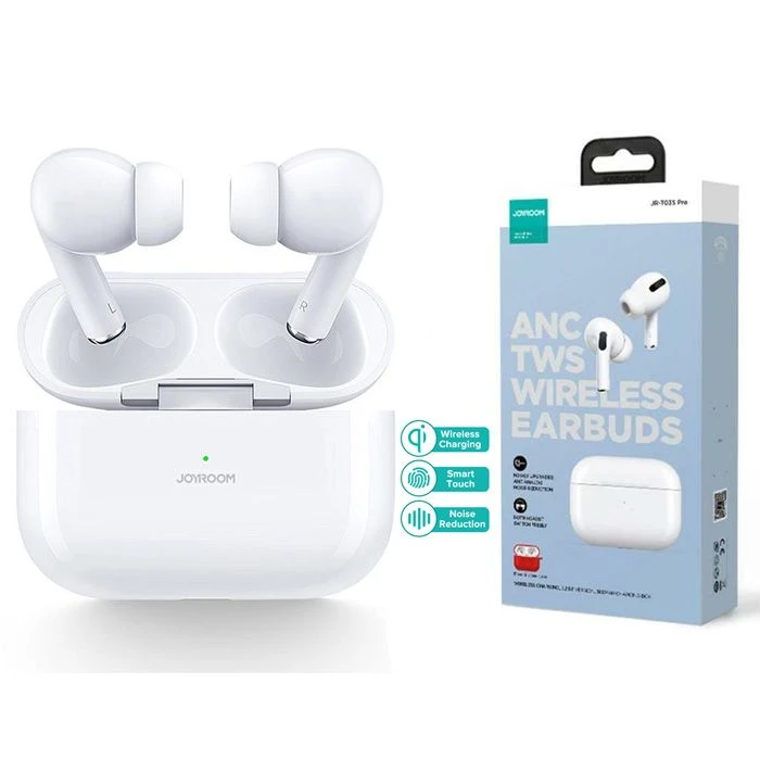 Joyroom T03s Pro TWS Wireless Earbuds - White | Bluetooth 5.0, Touch Control, 20