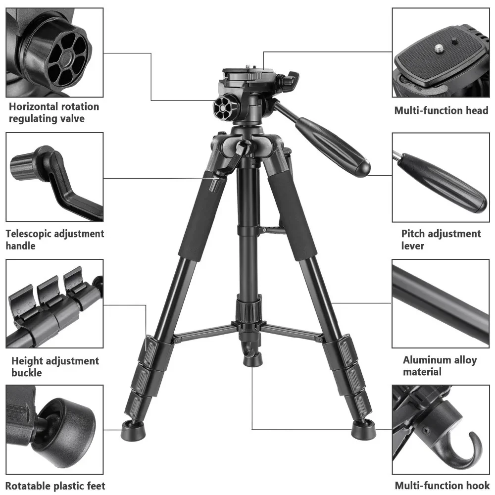 Neepho Bluetooth Remote Control Tripod Mobile Phone Video Camera Action Camera 3